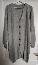 GILET MANTEAU LONG GRIS - TAILLE UNIQUE