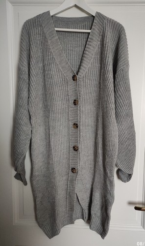 Gilet manteau long gris - long,