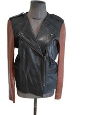 Très Beau Blouson Perfecto Cuir Modèle Cameron Claudie Pierlot 40 Tbe
