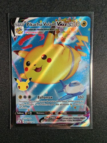 Carte pokémon pikachu - pokémon, volant