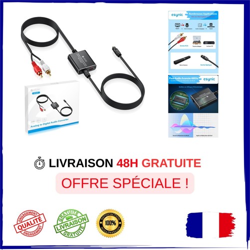 Esynic convertisseur rca vers - convertisseur,