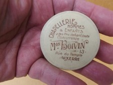 Ancien miroir de poche Chapellerie Auxerre rue du temple Mon Boivin