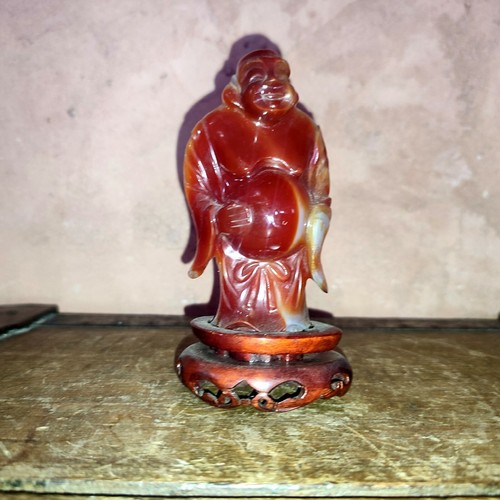 Satuette chine bouddha rieur - satuette,
