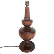 MAGNIFIQUE PIED LAMPE EN BOIS TOURNE SIGNE LE SERREC  VINTAGE  ANNEES 50
