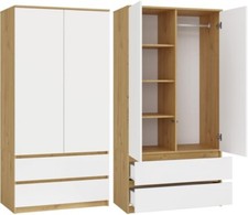 BDW Armoire 180 x 90 x 50 cm Armoire penderie avec tiroirs SS-90