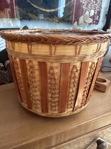 Grand cache pot - pot, rotin