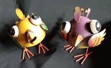 2 STATUETTES OISEAUX EN METAL VINTAGE 70 SHADOK DN3690