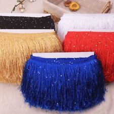 9.1m 15cm Sequin Frange Gland Latin Dance Robe Dentelle Bord Ruban DIY Couture