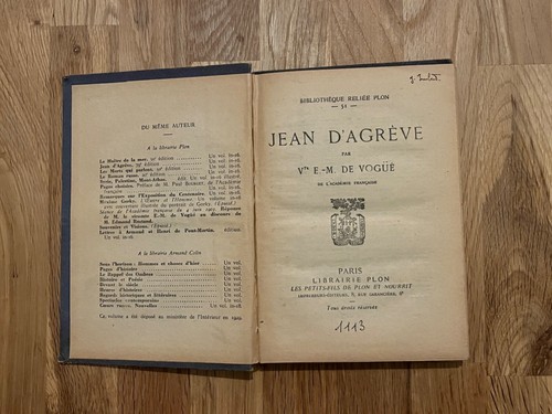 Ancien livre jean agrève - ancien,