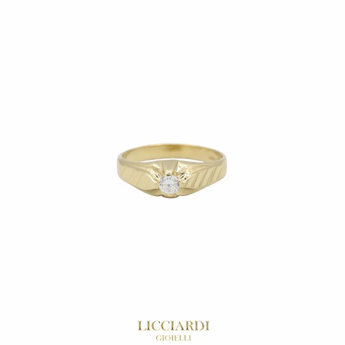 Bague solitaire homme - solitaire, or