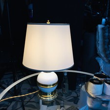 Lampe lyre céramique-laiton