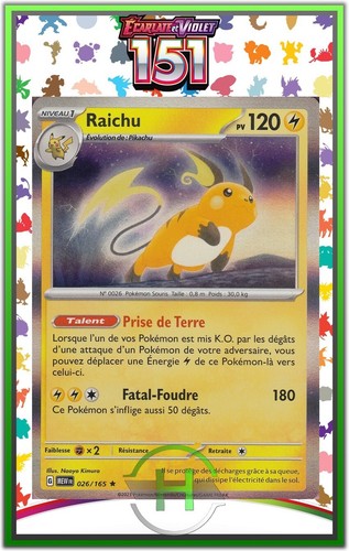 Raichu holo ev3 151 - raichu,