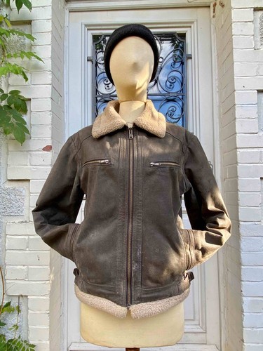 Blouson cuir gris - oakwood, pour