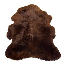 Tapis Imitation Fourrure "Peau" 71x107cm Marron