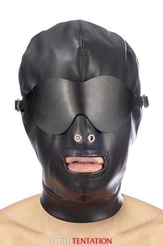 Cagoule simili cuir avec