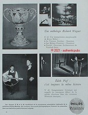 PUBLICITE PHILIPS REALITES DISQUES C28 ET V28 EDITH PIAF DE 1960 AD PUB VINTAGE