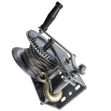 Dual 3500 lbs Hand Gear Winch Crank Polyester Webb Strap ATV Boat Trailer 10M