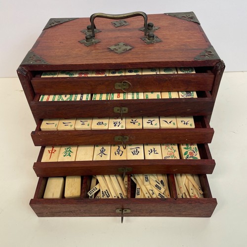 Antique chinese mah jong - jong, set
