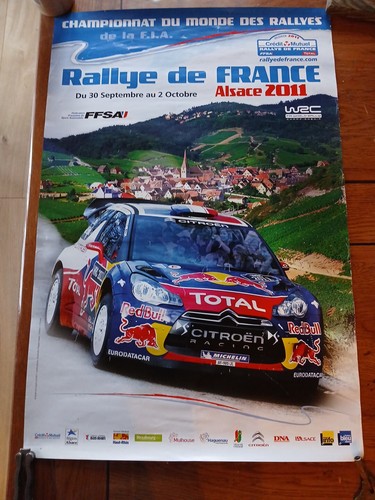 Ancienne affiche rallye - affiche, de