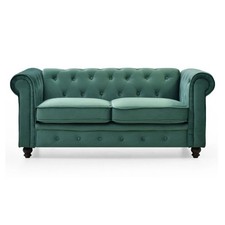 Canapé 2 Places Velours "Chesterfield" 158cm Vert