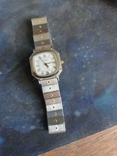 montre Emile Péquignet acier avec picots en or 18 carats