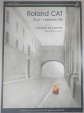 ROLAND CAT affiche originale exposition 1988