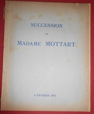 Succession de Madame Mottart février 1945 galerie Charpentier Paris Fragonard 