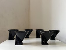 Tasses à café noires design Pierre Casenove Studio Salins style Memphis 198