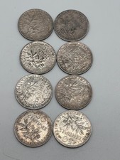 Lot 8 pièces 50 centimes
