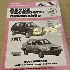 REVUE TECHNIQUE VOLKSWAGEN GOLF 2 1.6 D Td Gtd JETTADEPUIS 1984 GTD TURBO DIESEL