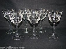 ANCIEN VERRE A PIED x 6 / EAU