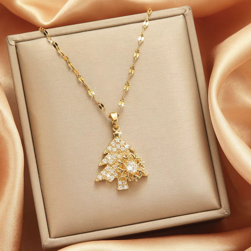 Collier pendentif sapin - pendentif, de