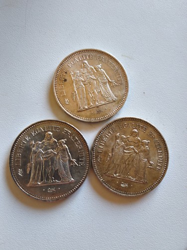 Lot pièces francs en - 3,