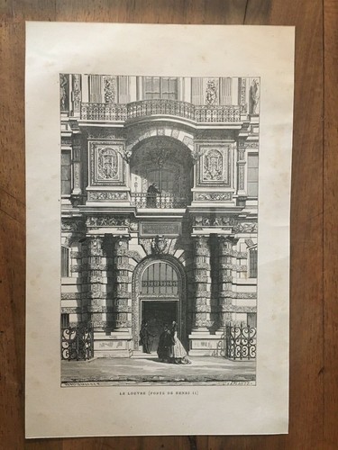 Gravure louvre porte de - -, (porte