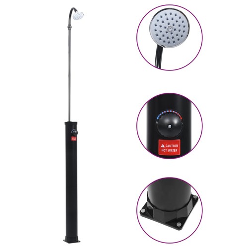 Douche solaire jardin noir - douche, de