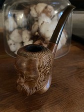Rare pipe sculptée de Louis pasteur, véritable Lacroix , Saint Claude, France