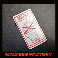 Sticker Toilettes WC Camping Car Caravaning Bateau Voilier Yacht Navire