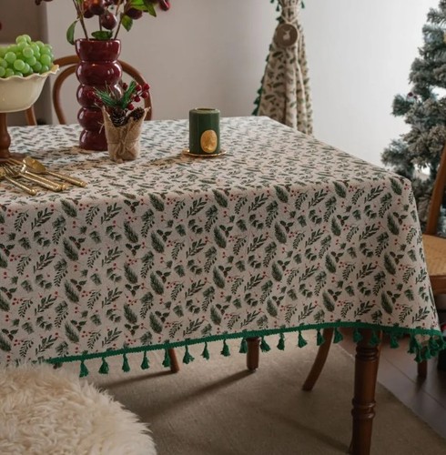 Nappe noël coton et lin - noël,