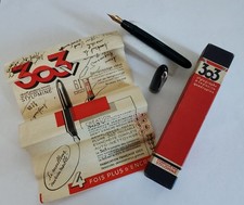 Ancien Stylographe Stylomine 303 V Sac Accordéon Vert Bouteille Boîte Fascicule 