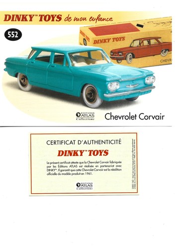 Dinky toys fiche certificat - +,