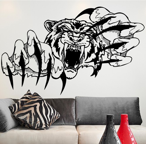 Autocollant mural tigre - autocollant, vinyle