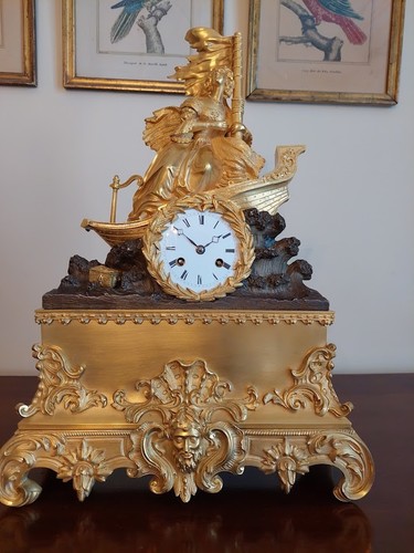 Pendule bronze doré - pendule,