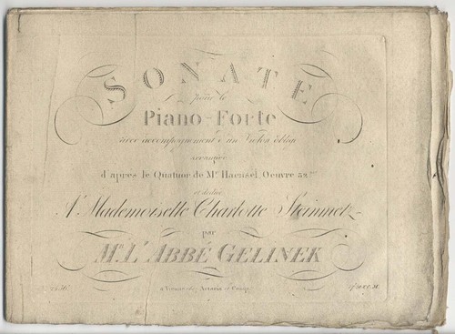 Josef gelinek 52 - gelinek, sonate