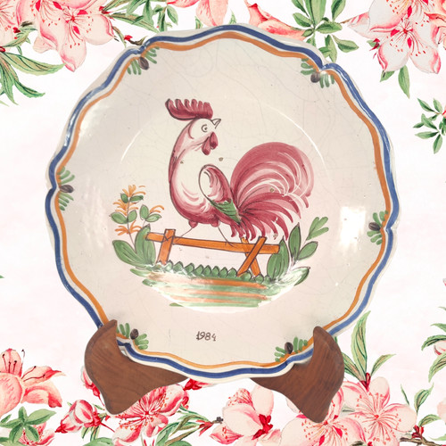Assiette plate faïence