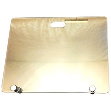 Pare-feu en verre trempé année 90 haut 55.5 larg 65 prof 13