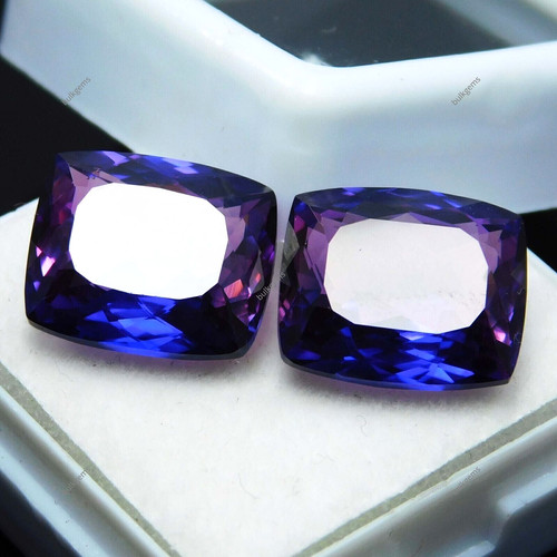 Coussin tanzanite violette - coussin,