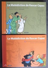 2014 HERGE TINTIN -2 Tomes La Malédiction de RASCAR CAPAC -GODDIN -Superbe Etat