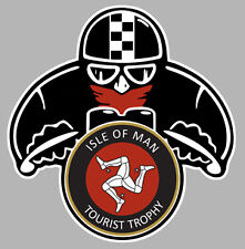 CAFE RACER MOTO TT ISLE OF MAN BIKER 8cmX7,5cm AUTOCOLLANT/STICKER MOTO MA097