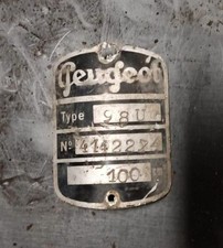 * plaque de cadre peugeot 98U FMC monet goyon s2g automoto