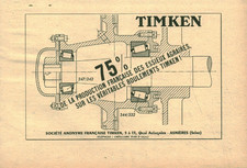 Publicité ancienne S A Timken